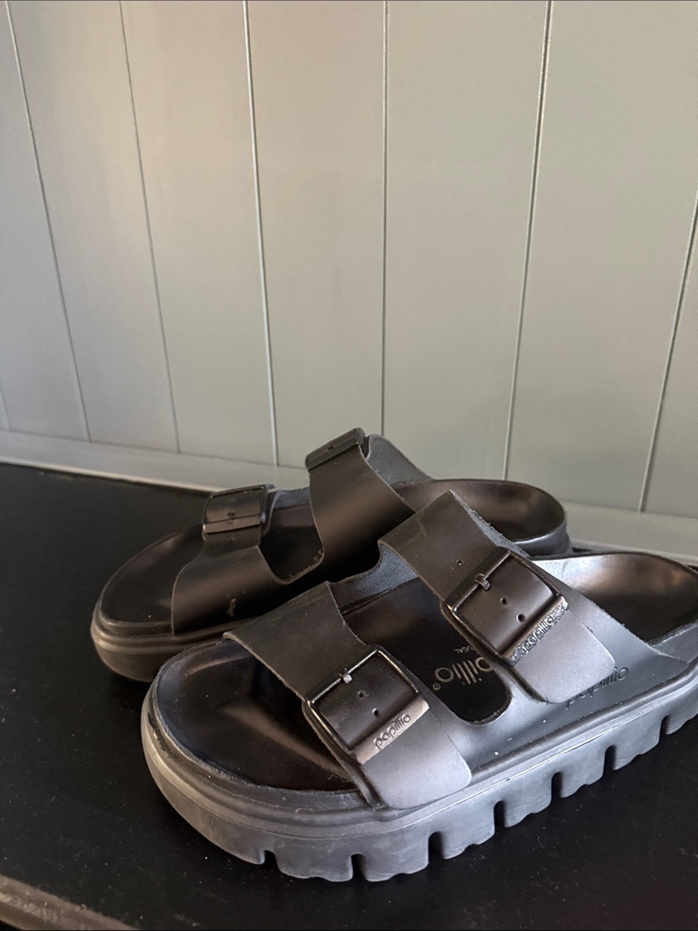 Papillon Berkinstock collab Platform Buckle Slide Sandals